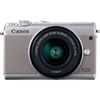 Canon EOS M100 Mirrorless Digital Camera with EF-M 15-45mm camera Kit with LP-E12 battery - Grey