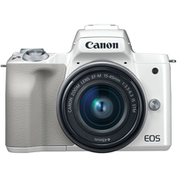 Canon EOS M50 Mirrorless Digital Camera with EF-M 15-45mm camera Kit - White