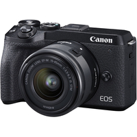 Canon EOS M6 Mark II Mirrorless Digital Camera with EF-M 15-45mm Camera Kit - Black