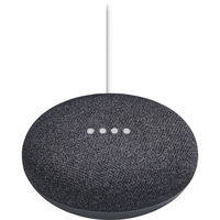 Google Home Mini (Charcoal) Smart Speaker (US Version) with Philips Hue White and Color Ambiance Bridge and A60 LED Bulb (10W) Starter Kit