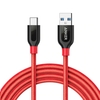 Anker PowerLine+ USB-C to USB-A 3.0 6ft Cable (1.8M) A8169H91 - Red