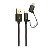 Verbatim Sync & Charge 2 in 1 Micro USB and Lightning Cable (1.2m) 65362 - Black
