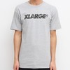 X-Large Leaves Slanted Type Tee Heather Grey