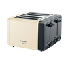 Bosch TAT4P447GB DesignLine 4 Slice Toaster,  Cream