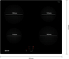NEFF T36CA50X1U 60cm 4 Zone Induction Hob,  Front Touch Control,  Black