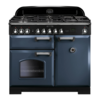 Rangemaster CDL100DFFSB/C CLASSIC DELUXE 100cm Dual Fuel Cooker,  Stone Blue