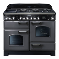 Rangemaster CDL110DFFSL/C (124280) CLASSIC DELUXE 110cm Dual Fuel Range Cooker,  Slate/C
