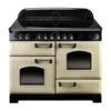 Rangemaster CDL110ECCR/C CLASSIC DELUXE 110cm Ceramic Range Cooker,  Cream/Chrome