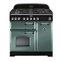 Rangemaster CDL90DFFMG/C CLASSIC DELUXE 90cm Dual Fuel Cooker,  Mineral Green