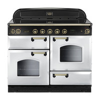 Rangemaster CLAS110EIWH/B CLASSIC 110cm Induction Range Cooker,  White/Brass