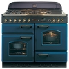 Rangemaster CLAS110NGFRB/B CLASSIC 110cm Dual Fuel Range Cooker,  Blue/Brass