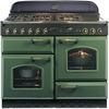 Rangemaster CLAS110NGFRG/B CLASSIC 110cm Dual Fuel Range Cooker,  Green/Brass
