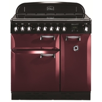 Rangemaster ELAS90ECCY ELAN 90cm Ceramic Range Cooker,  Cranberry/Chrome
