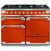 Rangemaster ELS110DFFOR Elise 110cm Dual Fuel Range Cooker,  Orange/Chrome