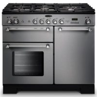Rangemaster KCH100DFFSS/C Kitchener 100cm Dual Fuel Range Cooker,  Stainless Steel