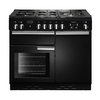 Rangemaster PROP100NGFCY/C PROFESSIONAL PLUS 100cm Gas Range Cooker,  Black Chrome