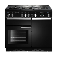 Rangemaster PROP100NGFCY/C PROFESSIONAL PLUS 100cm Gas Range Cooker,  Black Chrome