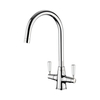 Rangemaster TAC2CM/WH Aquaclassic 2 Dual Lever Monobloc Tap,  Chrome/White