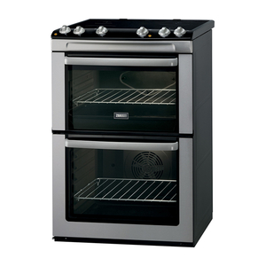 Zanussi ZCI660EXC 60cm Double Electric Cooker with 4 Zone Induction Hob