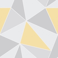 Abstract Geometric Yellow & Grey Wallpaper