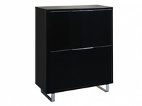 Accent Black High Gloss 4 Door Storage Unit