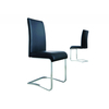 Adele Dining Chairs Black Faux Leather (Pair)