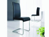 Adele Pair of Black Faux Leather Dining Chairs