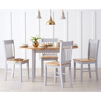 Adler Oak & Grey Dining Set with 4 Chairs
