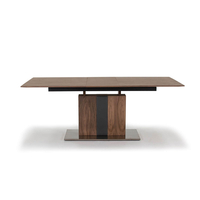Almara Walnut & Steel Extending Dining Table 6 - 8 Seater