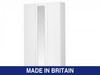 Alpine White High Gloss 3 Door Mirrored Wardrobe