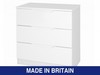 Alpine White High Gloss 3 Drawer Chest