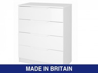Alpine White High Gloss 4 Drawer Chest
