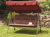 Amalfi 3 Seater Stripe Swing Set