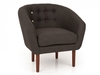 Anji Slate Grey Fabric Armchair with Multi Coloured Buttons