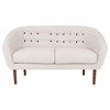 Anji Sofa Light Grey Fabric with Multi Coloured Buttons 2 Seater