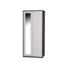 April 2 Door Mirrored Wardrobe - Grey & Sand Gloss