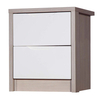 April 2 Drawer Bedside Table Champagne & Cream Gloss
