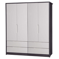 April 4 Door 4 Drawer Wardrobe Grey & Sand Gloss