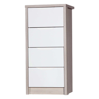 April 4 Drawer Tallboy Champagne & Cream Gloss