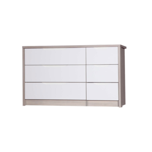 April 6 Drawer Chest Champagne & Cream Gloss