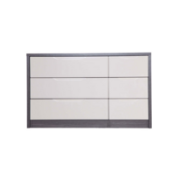 April 6 Drawer Chest Grey & Sand Gloss