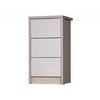 April Bedside Chest Of Drawers Champagne & Sand Gloss 3 Drawer