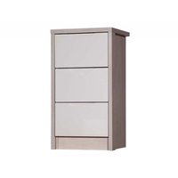 April Bedside Chest Of Drawers Champagne & Sand Gloss 3 Drawer
