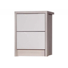April Bedside Table Champagne & Sand Gloss 2 Drawer