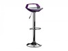 Aprilla Pair of Grey & Purple Gloss Bar Stools