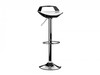 Aprilla Pair of White & Black Gloss Bar Stools