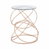 Arabella Geometric Rose Gold Lamp Table