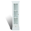 Arada Bookcase Shelf White MDF & Glass