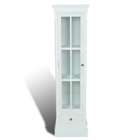 Arada Bookcase Shelf White MDF & Glass