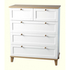 Arcadia White 5 Drawer Chest